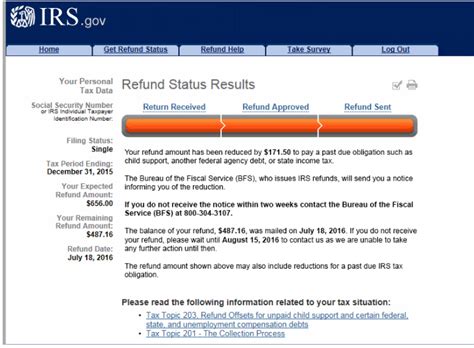 Check My Refund Status .